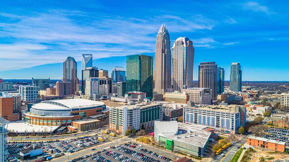 view of downtown Charlotte NC